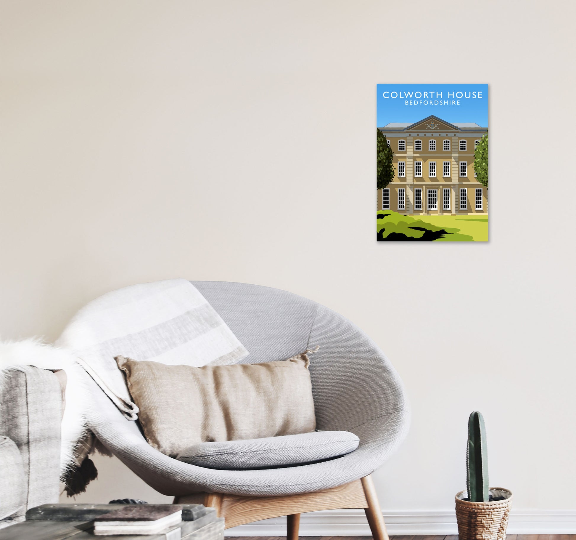 Colworth House Portrait by Richard O'Neill A3 Black Frame