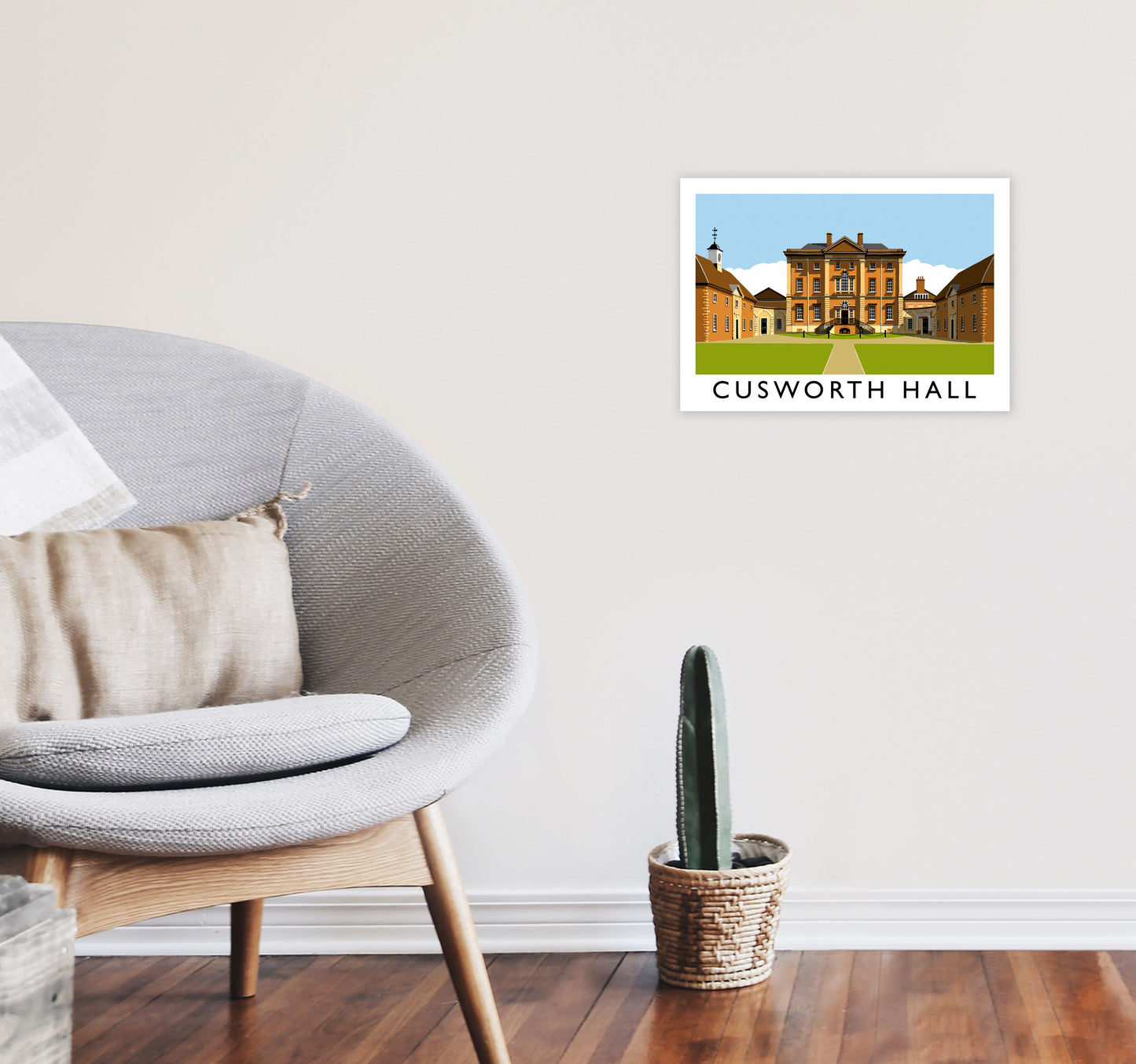 Cusworth Hall Art Print by Richard O'Neill A3 Black Frame