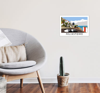 Felixstowe Framed Digital Art Print by Richard O'Neill A3 Black Frame