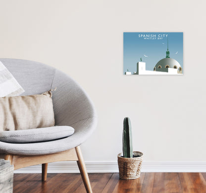 Spanish City Whitley Bay Framed Digital Art Print by Richard O'Neill A3 Black Frame