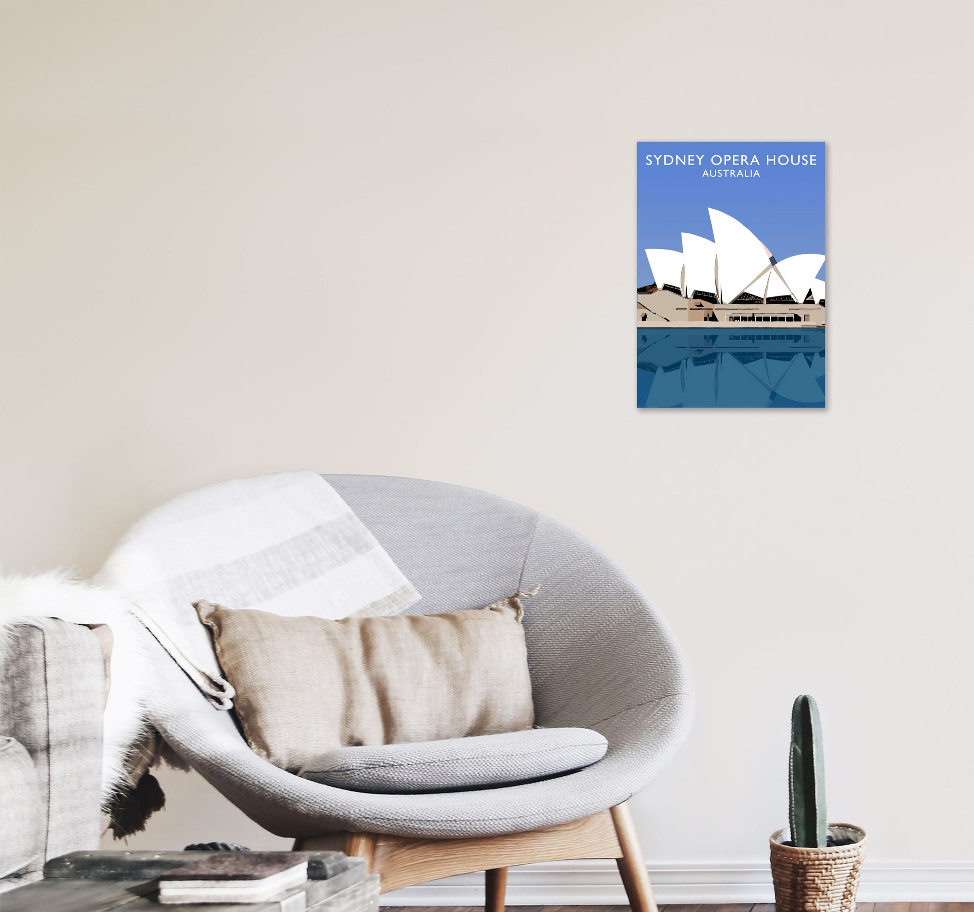 Sydney Opera House Australia Digital Art Print by Richard O'Neill A3 Black Frame