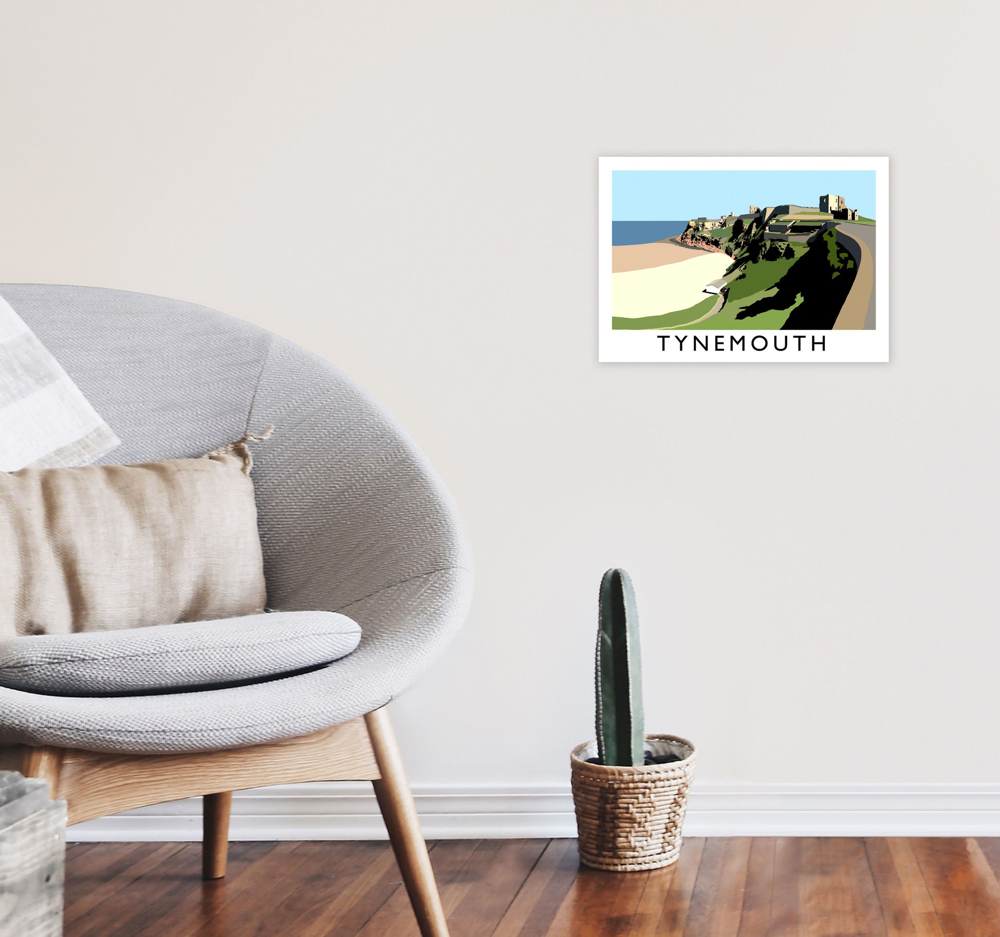 Tynemouth Framed Digital Art Print by Richard O'Neill A3 Black Frame