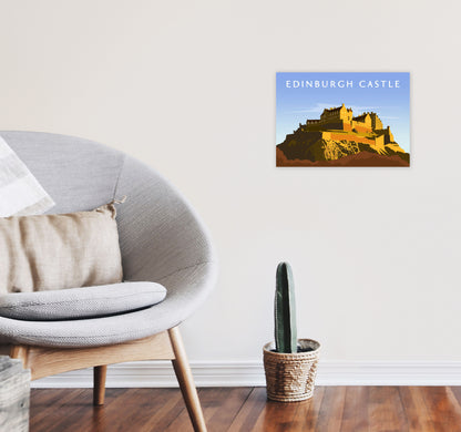 Edinburgh Castle Art Print by Richard O'Neill A3 Black Frame