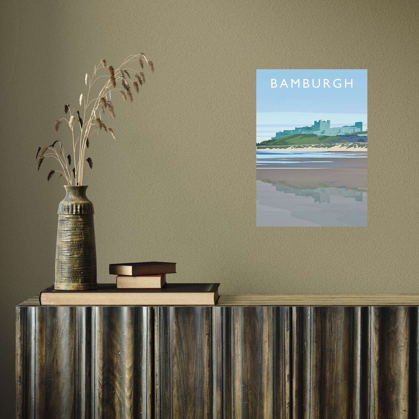 Bamburgh portrait by Richard O'Neill A3 Print Only