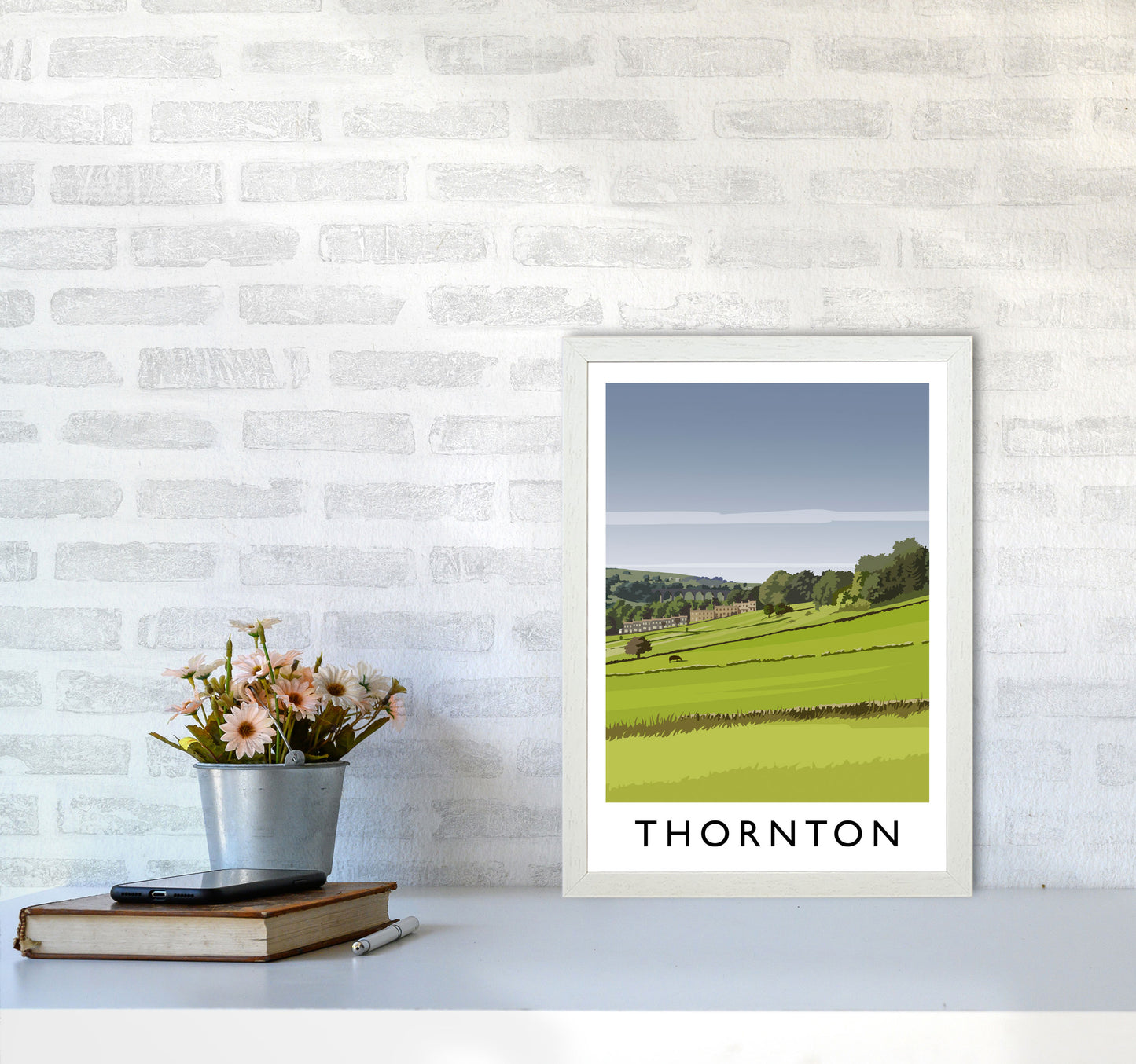 Thornton portrait Travel Art Print by Richard O'Neill A3 Oak Frame