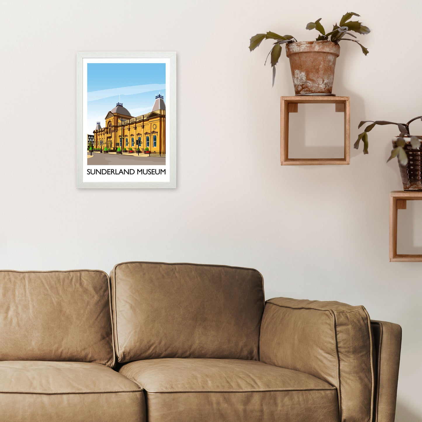 Sunderland Museum 2 Portrait Travel Art Print by Richard O'Neill A3 Oak Frame