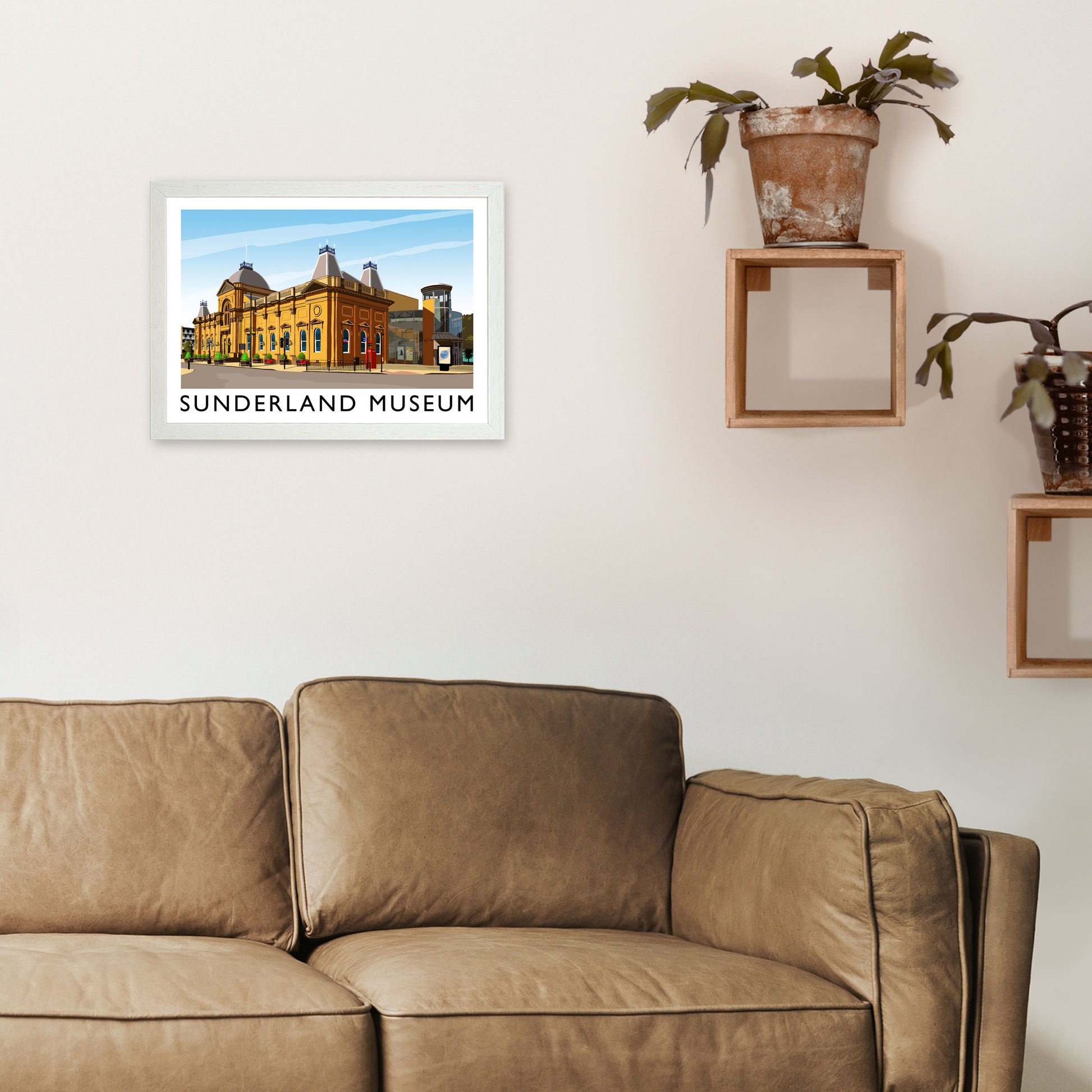 Sunderland Museum 2 Travel Art Print by Richard O'Neill A3 Oak Frame