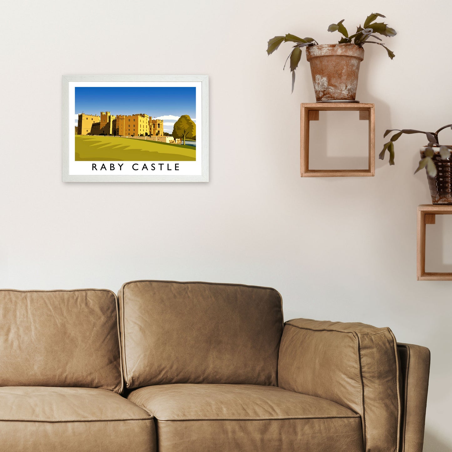 Raby Castle 2 Travel Art Print by Richard O'Neill A3 Oak Frame