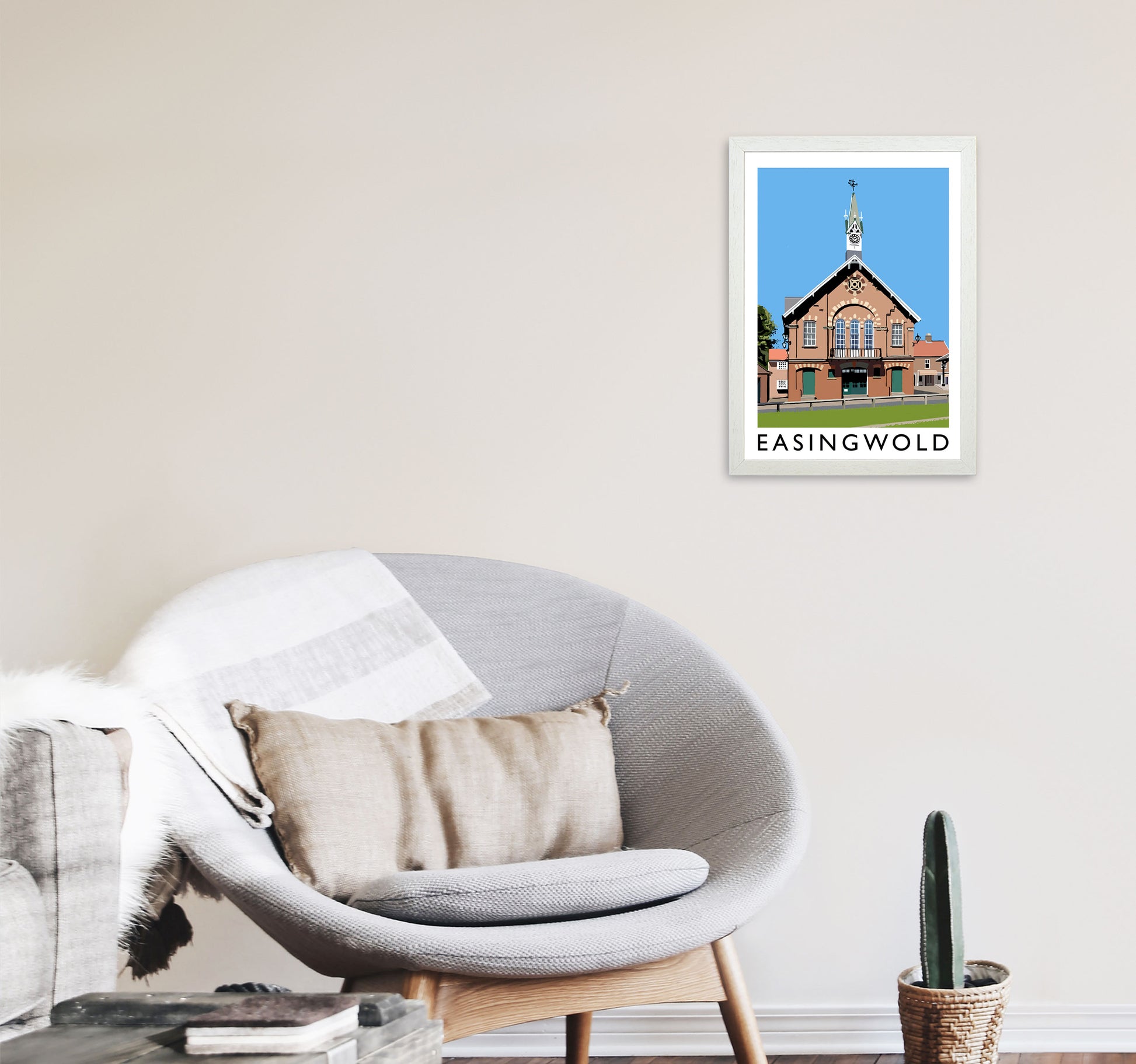 Easingwold Framed Digital Art Print by Richard O'Neill A3 Oak Frame