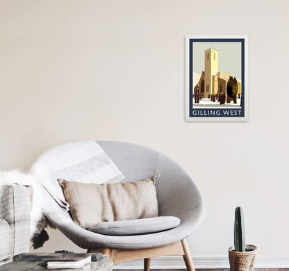 Gilling West Art Print by Richard O'Neill A3 Oak Frame