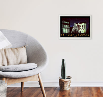St Helen's Square Art Print by Richard O'Neill A3 Oak Frame