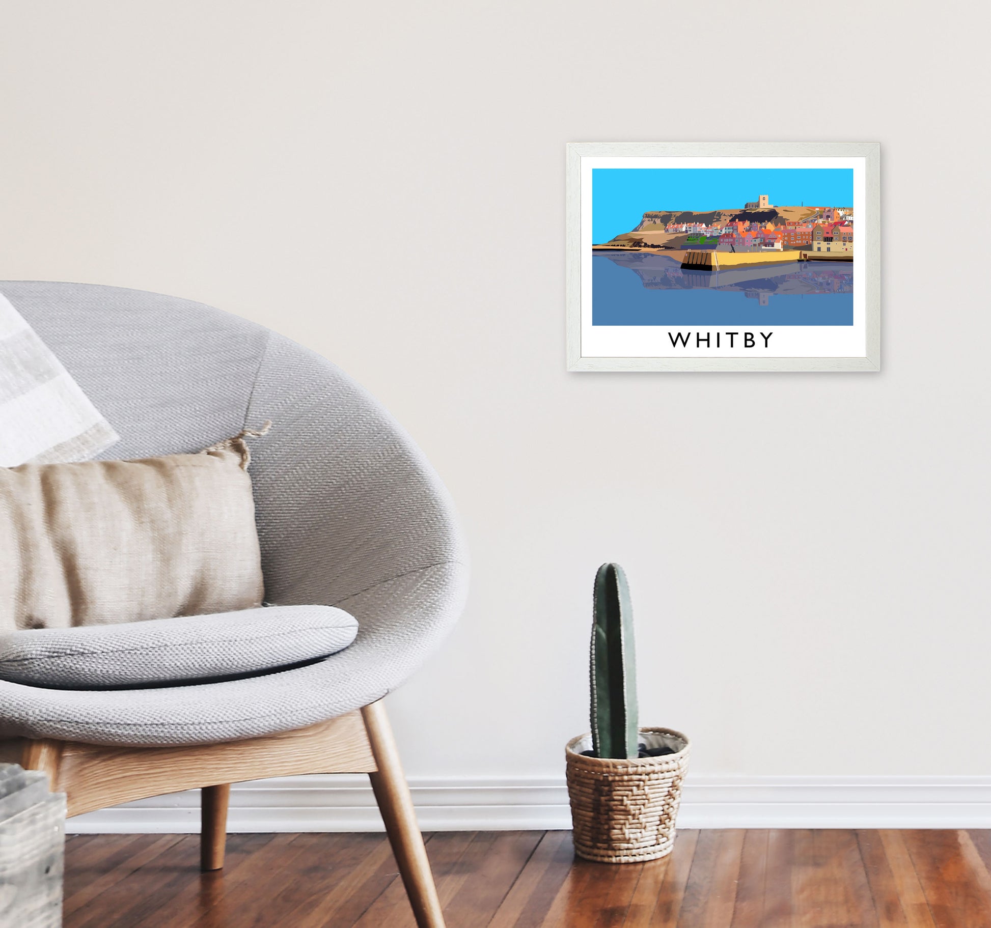 Whitby Framed Digital Art Print by Richard O'Neill A3 Oak Frame