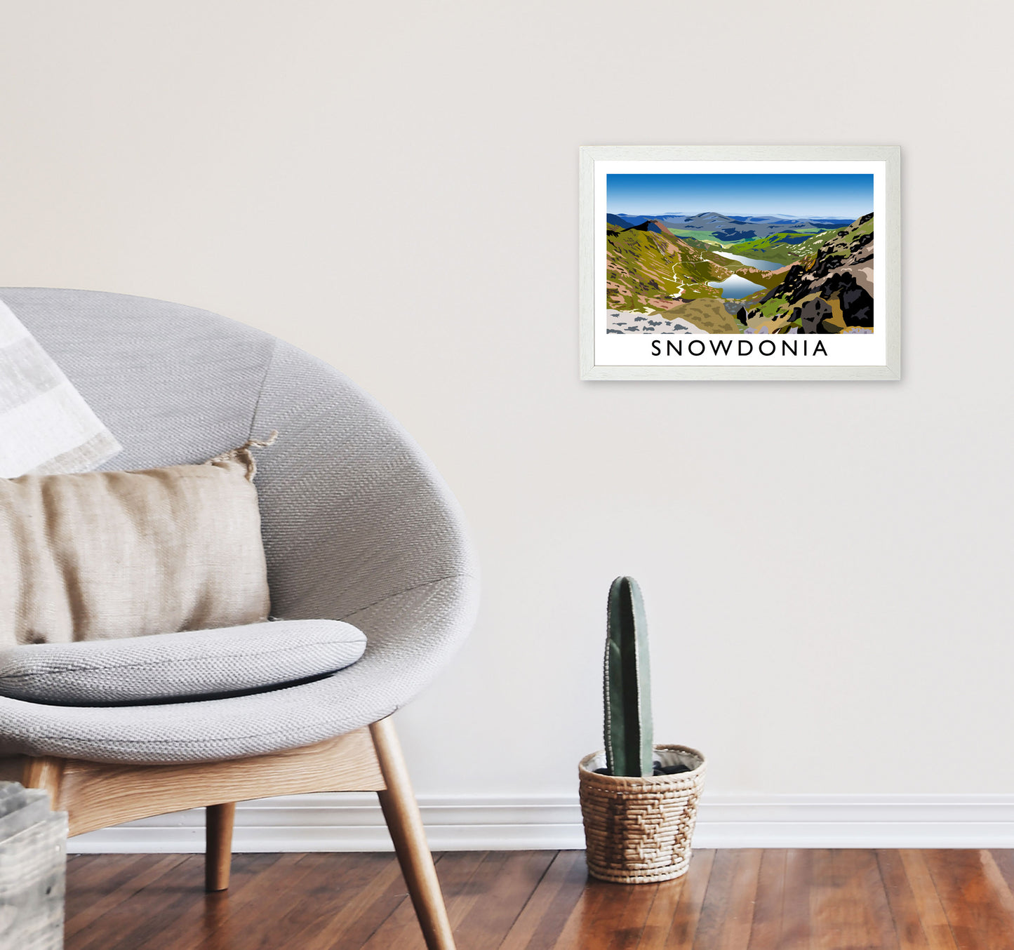 Snowdonia Framed Digital Art Print by Richard O'Neill A3 Oak Frame