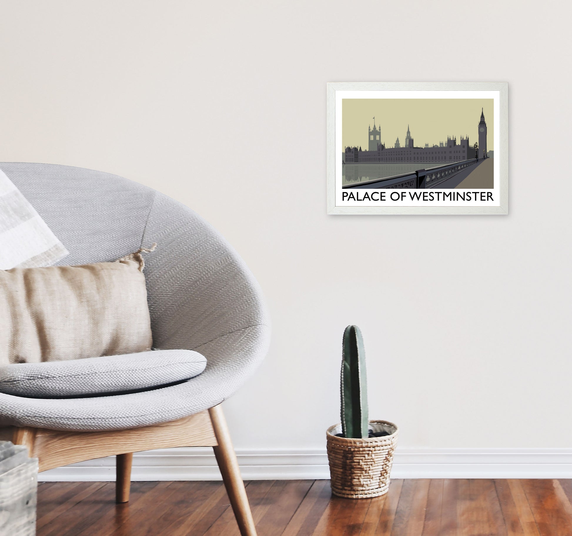 Palace Of Westminster by Richard O'Neill A3 Oak Frame