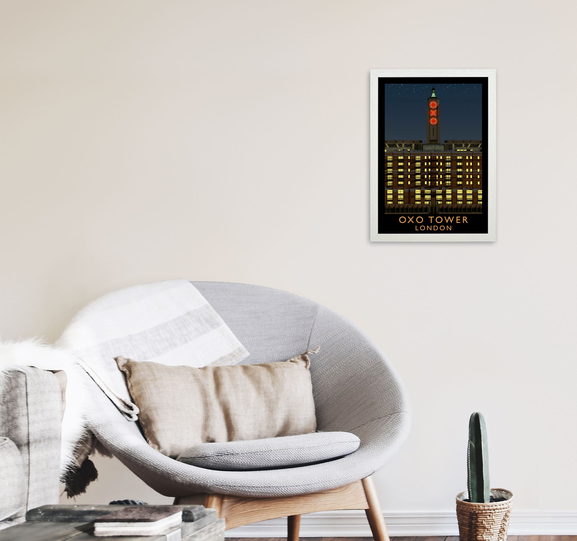 Oxo Tower by Richard O'Neill A3 Oak Frame