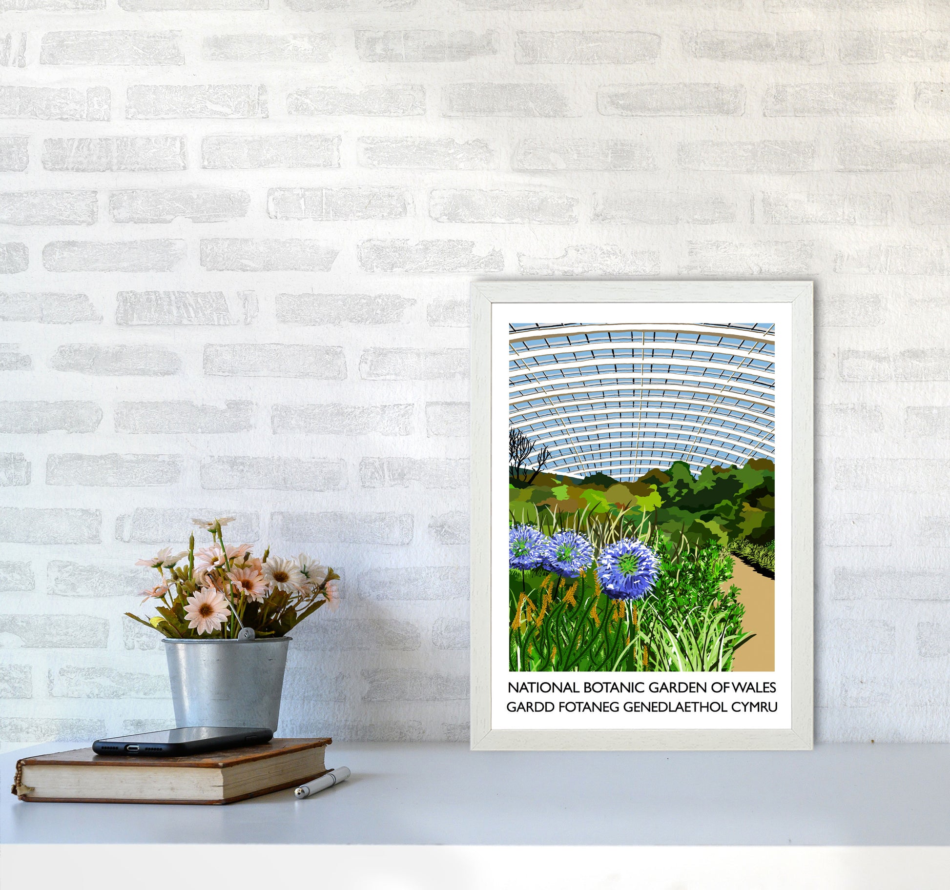 National Botanic Garden Of Wales by Richard O'Neill A3 Oak Frame