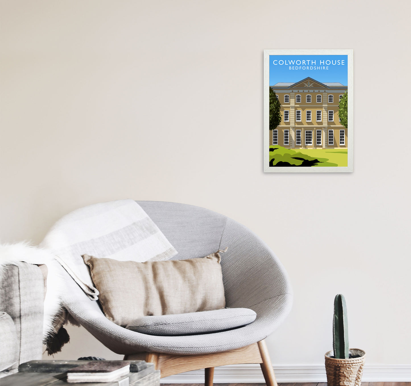 Colworth House Portrait by Richard O'Neill A3 Oak Frame