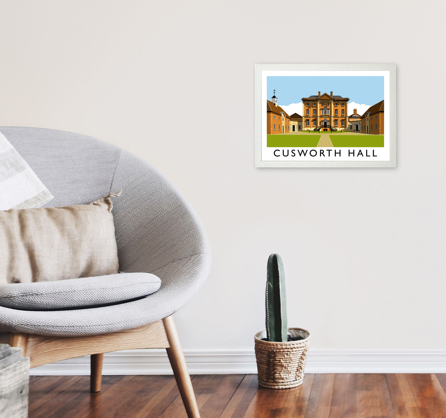 Cusworth Hall Art Print by Richard O'Neill A3 Oak Frame