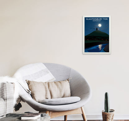 Glastonbury Tor Somerset Framed Digital Art Print by Richard O'Neill A3 Oak Frame