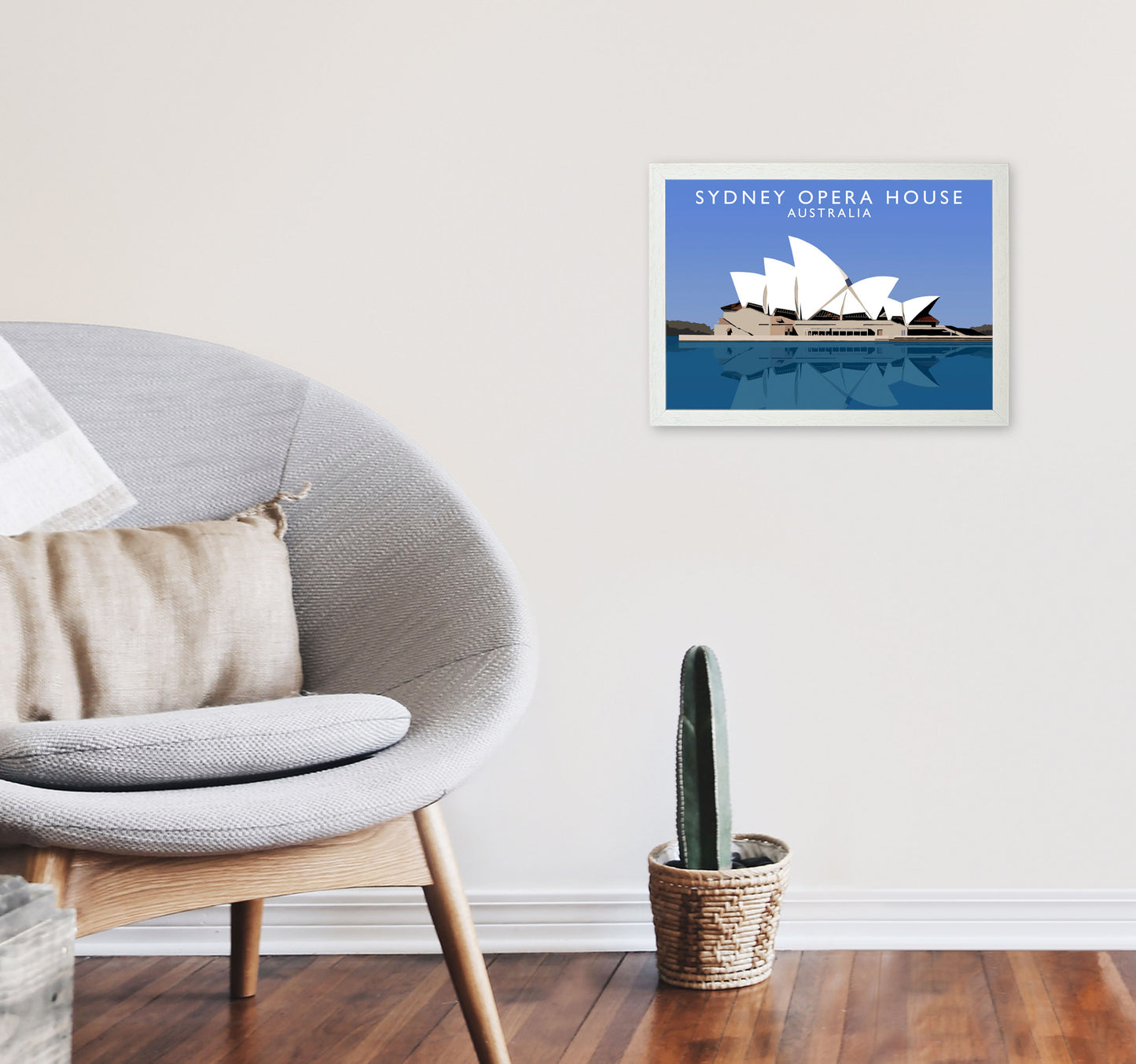 Sydney Opera House Australia Framed Digital Art Print by Richard O'Neill A3 Oak Frame