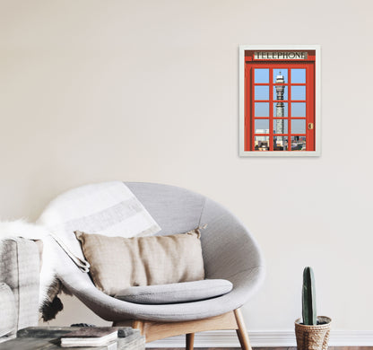 London Telephone Box 6 by Richard O'Neill A3 Oak Frame