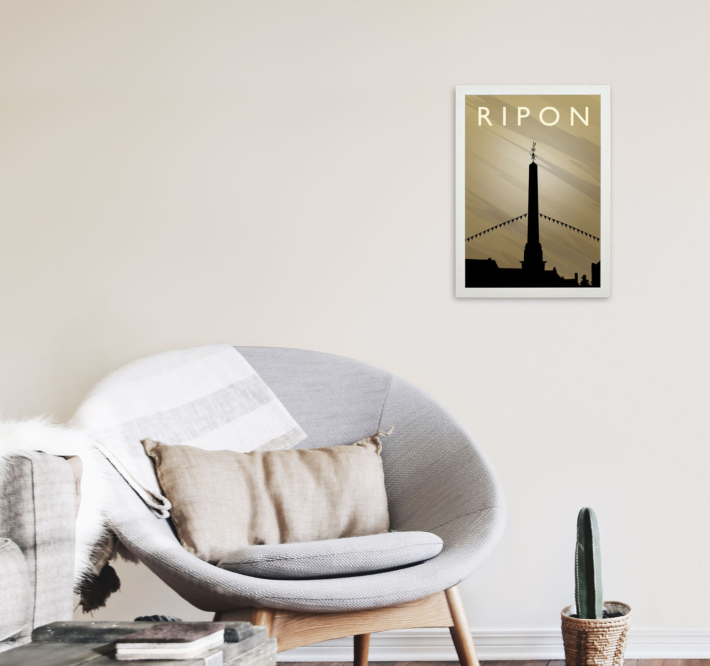 Ripon (Sunset) by Richard O'Neill A3 Oak Frame