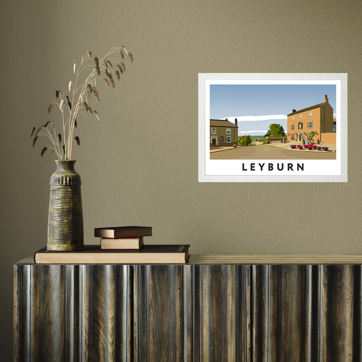 Leyburn 4 by Richard O'Neill A3 White Frame