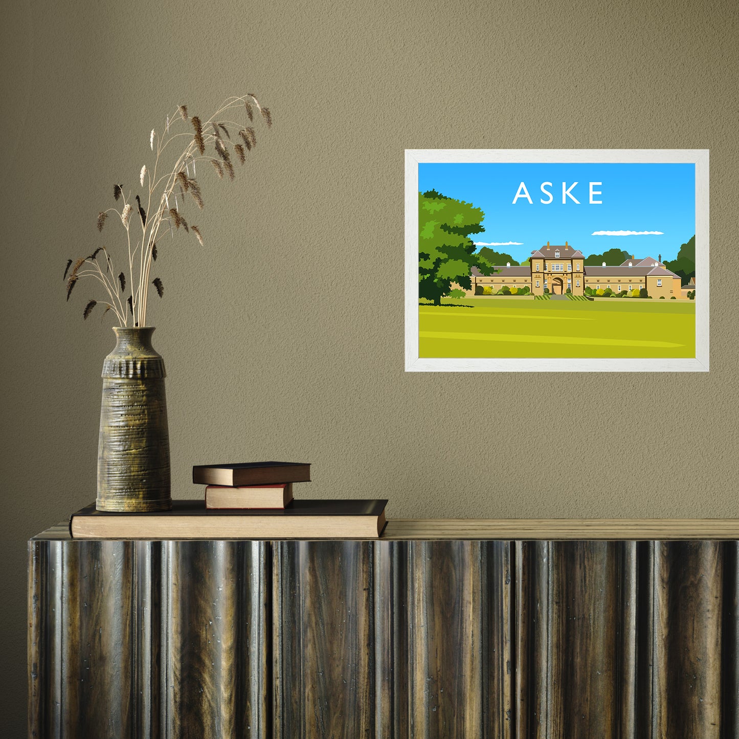 Aske by Richard O'Neill A3 White Frame