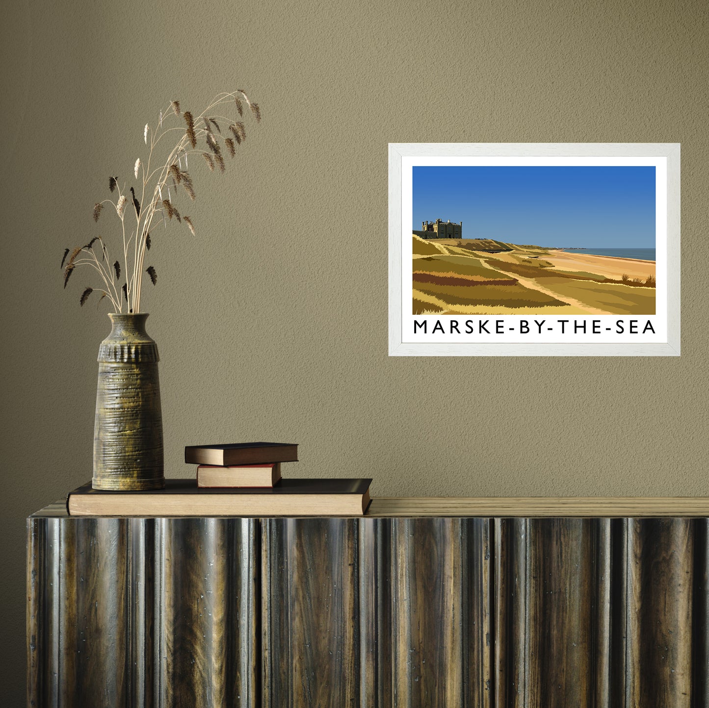 Marske-by-the-Sea 3 by Richard O'Neill A3 White Frame