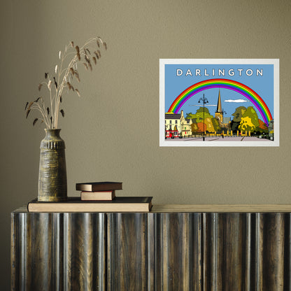 Darlington (St Cuthbert's Church) by Richard O'Neill A3 White Frame