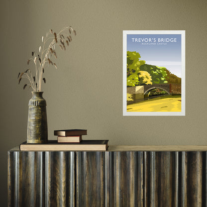 Trevor's Bridge portrait by Richard O'Neill A3 White Frame