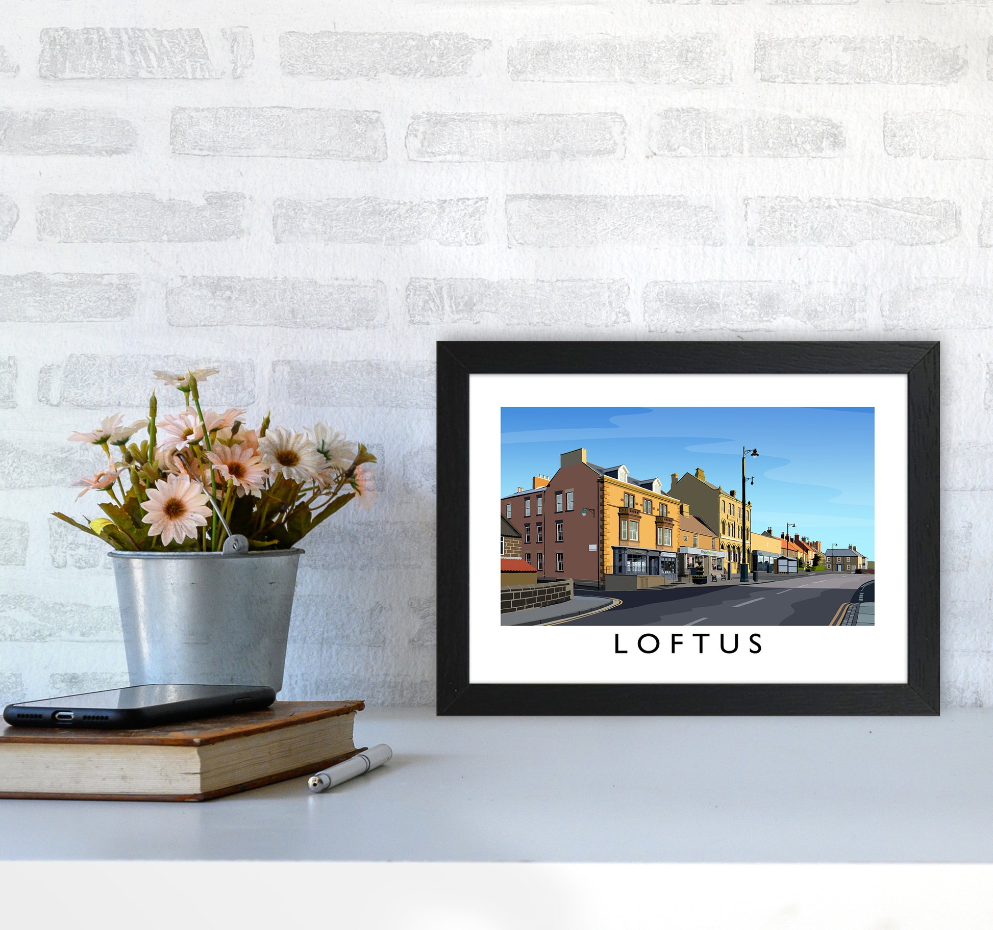 Loftus 3 Art Print by Richard O'Neill A4 White Frame