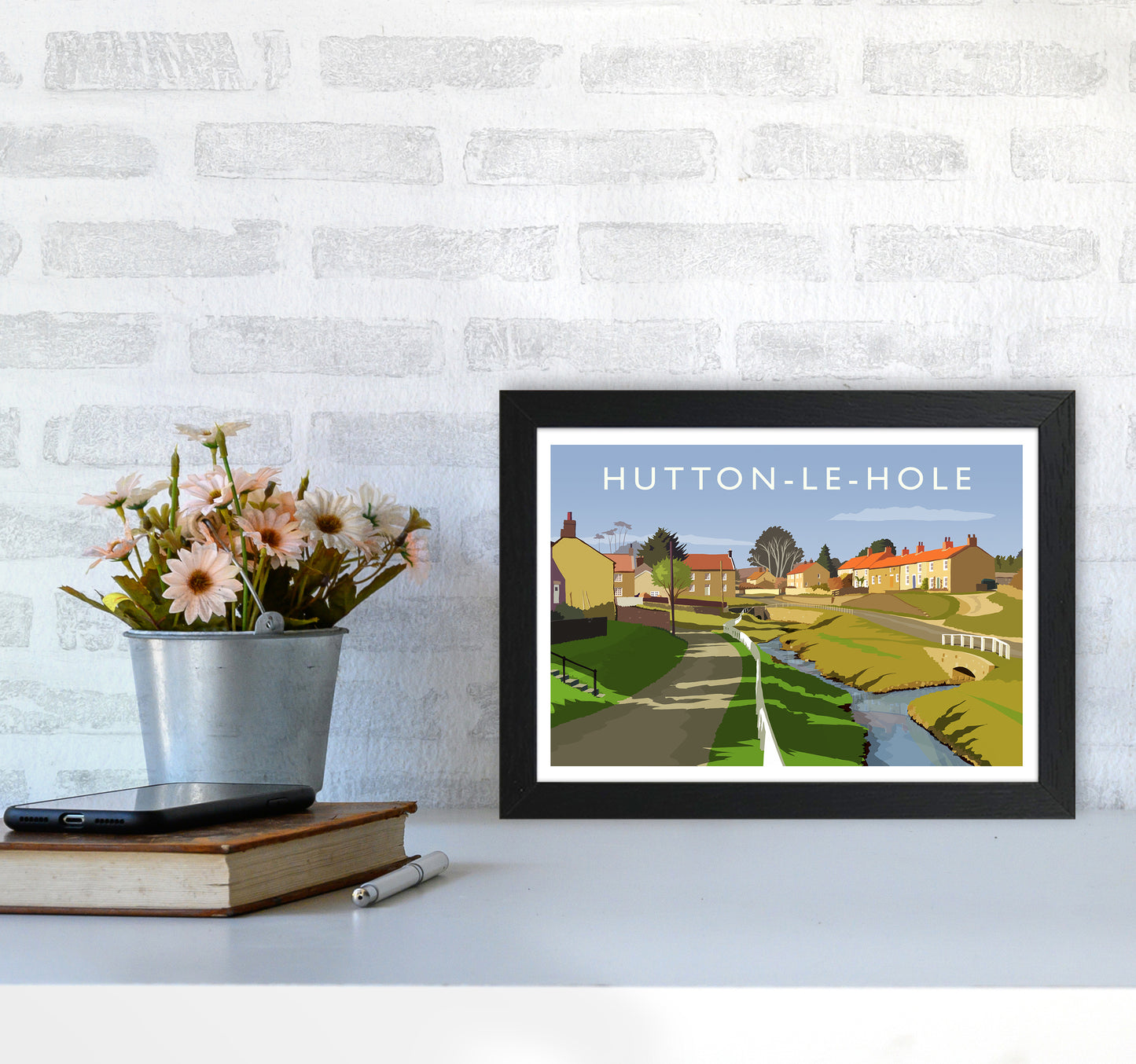 Hutton-Le-Hole Art Print by Richard O'Neill A4 White Frame