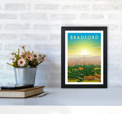 Bradford 2 portrait Travel Art Print by Richard O'Neill A4 White Frame
