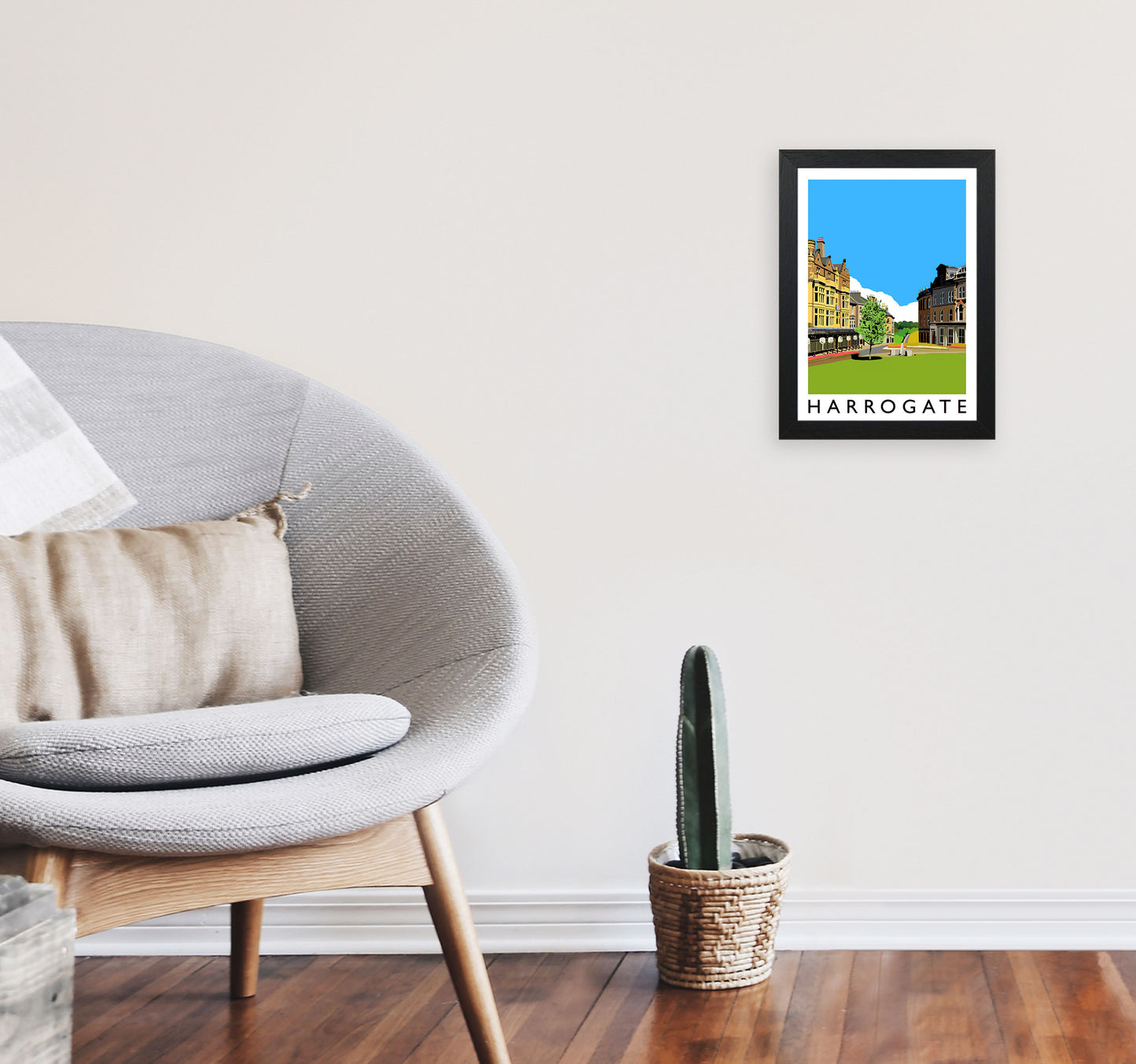 Harrogate Framed Digital Art Print by Richard O'Neill A4 White Frame