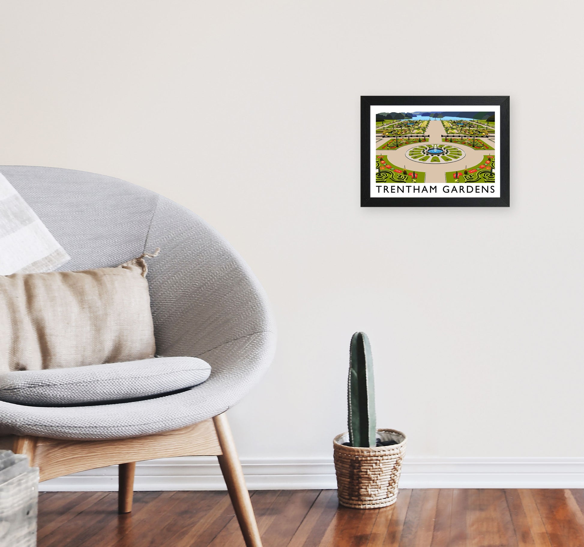 Trentham Gardens by Richard O'Neill A4 White Frame