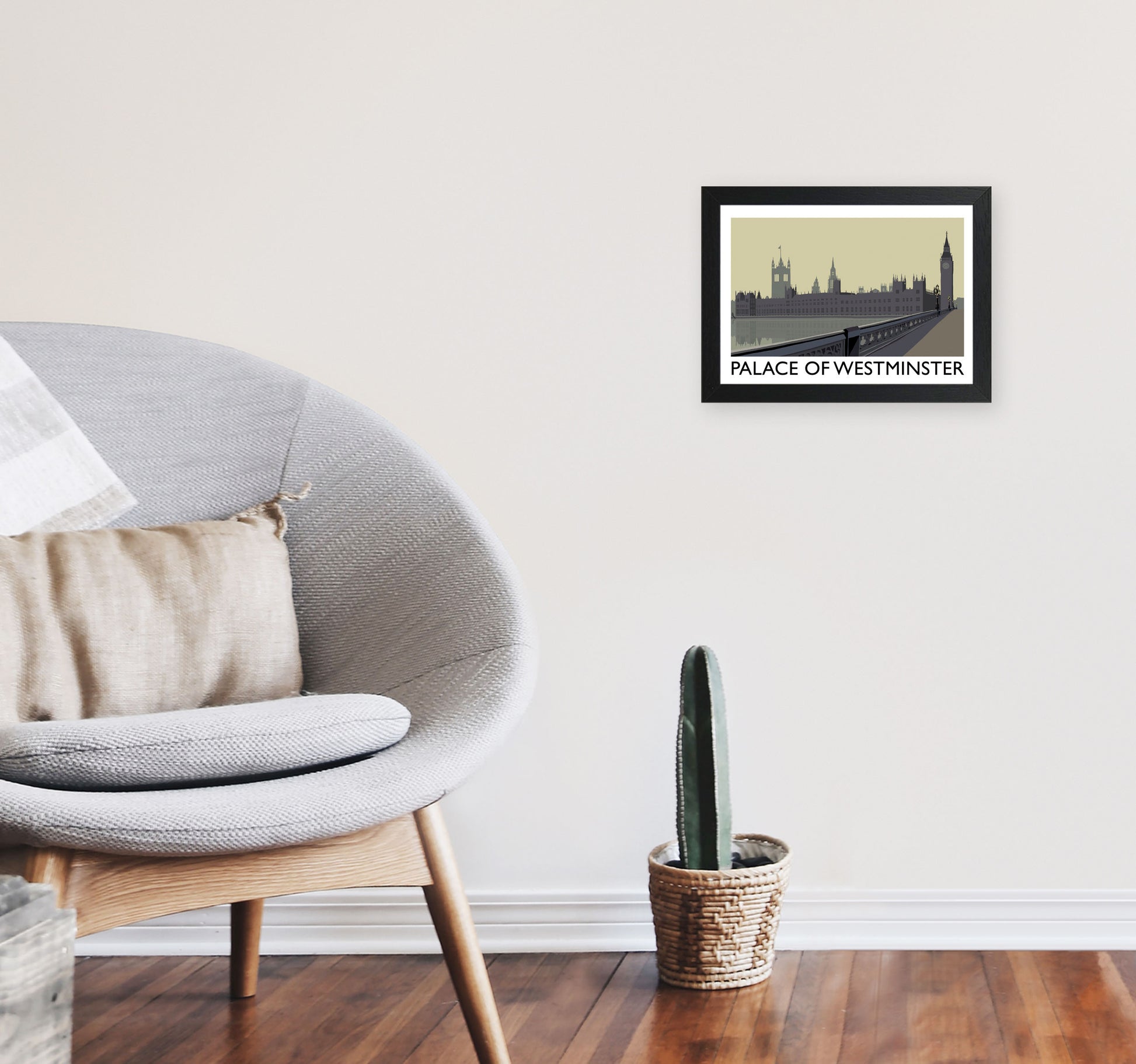 Palace Of Westminster by Richard O'Neill A4 White Frame