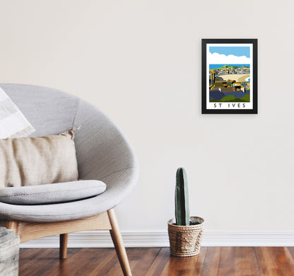 St Ives by Richard O'Neill A4 White Frame