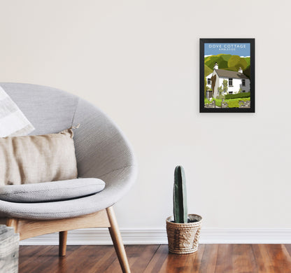 Dove Cottage (Portrait) by Richard O'Neill A4 White Frame