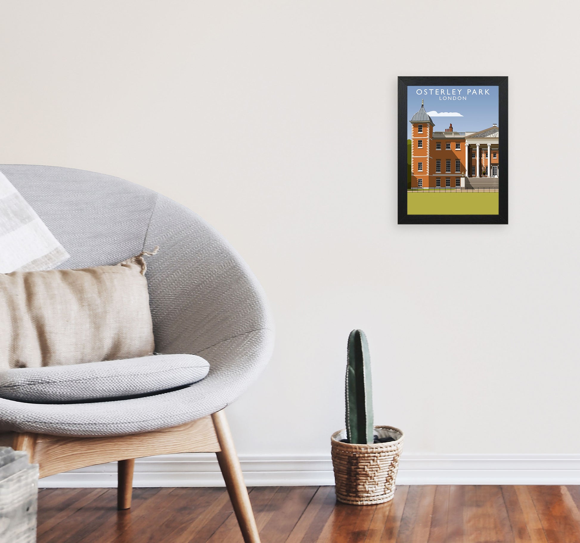 Osterlay Park (Portrait) by Richard O'Neill A4 White Frame