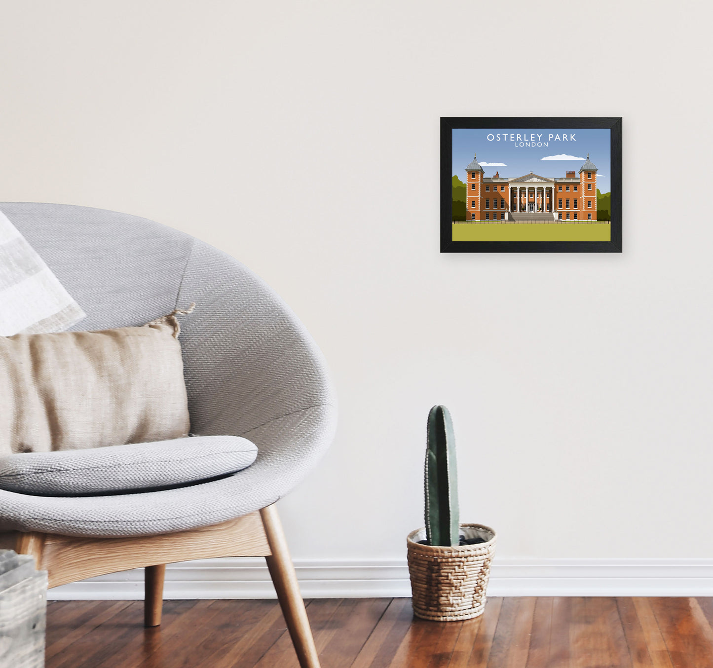 Osterley Park London Art Print by Richard O'Neill A4 White Frame