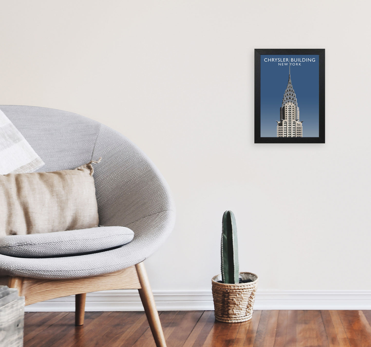 Chrysler Building by Richard O'Neill A4 White Frame