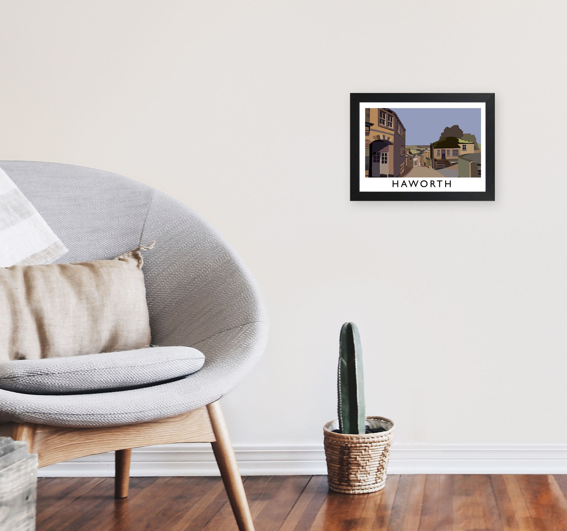 Haworth Framed Digital Art Print by Richard O'Neill A4 White Frame