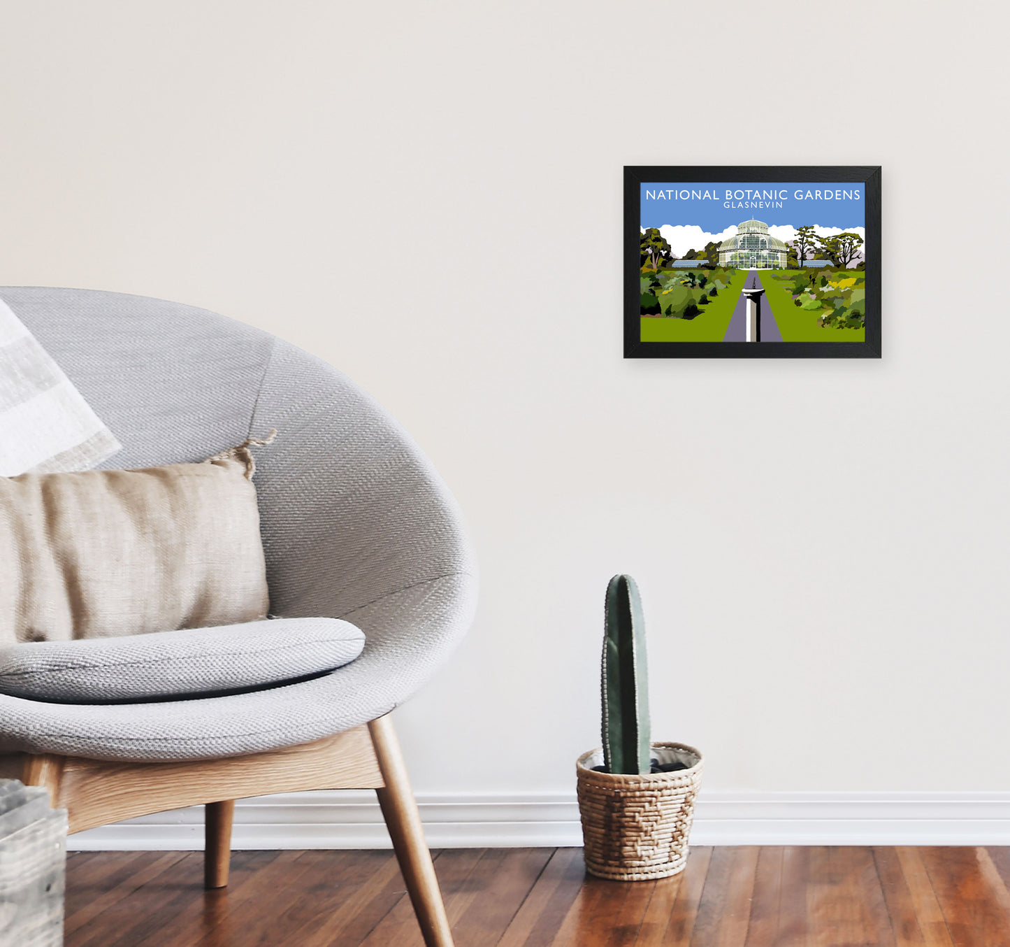 National Botanic Gardens Glasnevin Travel Art Print by Richard O'Neill A4 White Frame