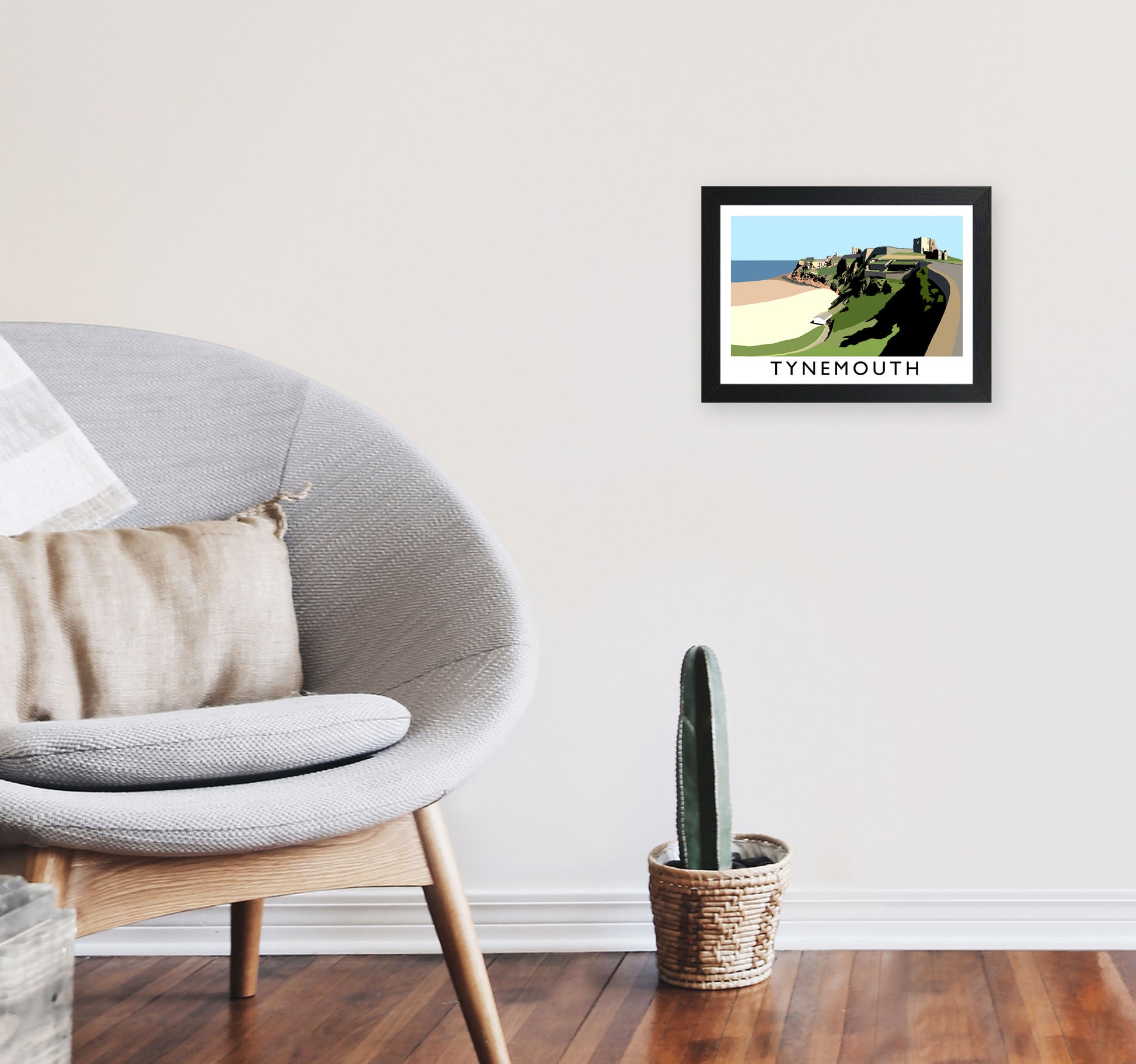 Tynemouth Framed Digital Art Print by Richard O'Neill A4 White Frame