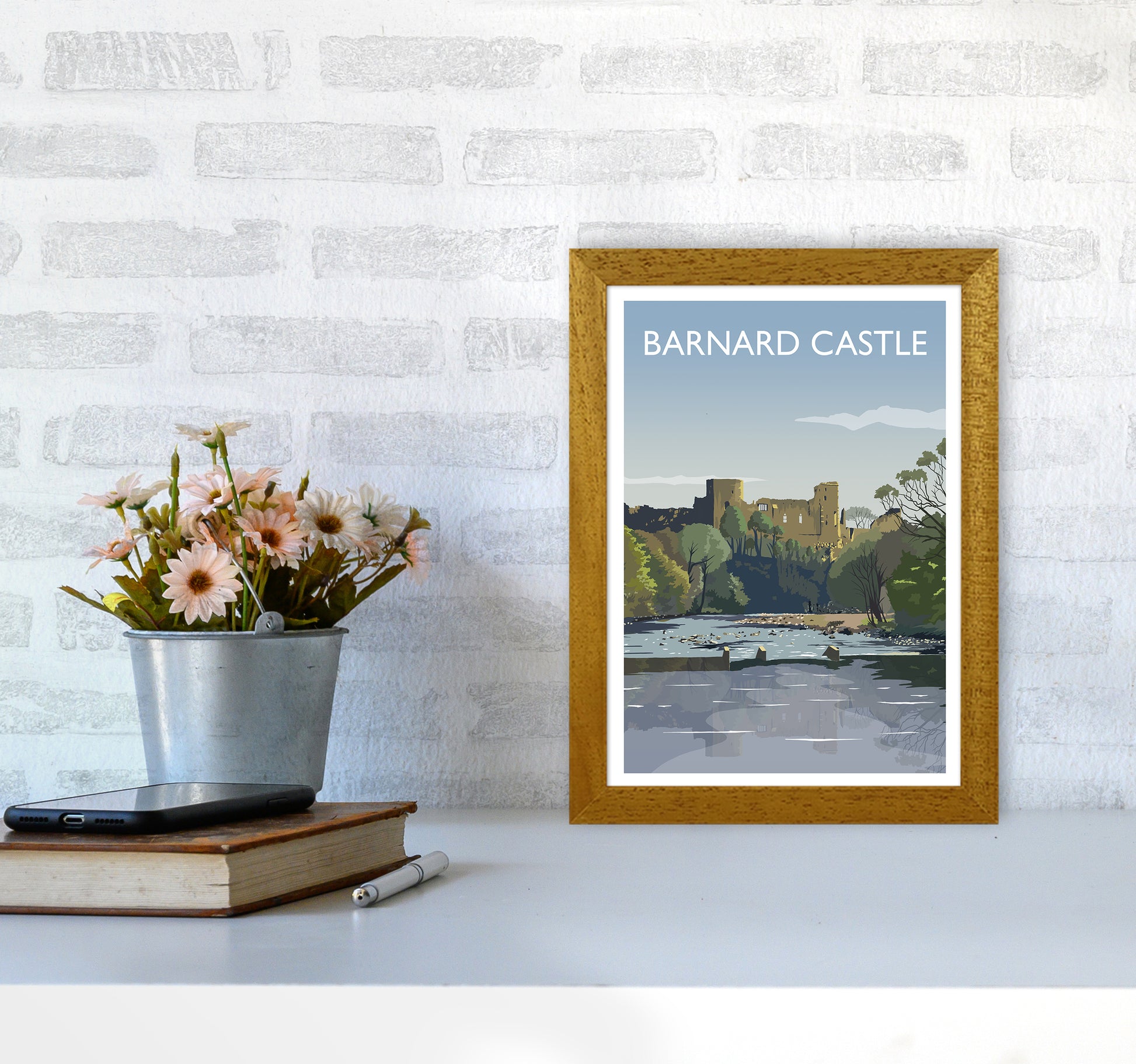 Barnard Castle 2 Portrait Art Print by Richard O'Neill A4 Print Only