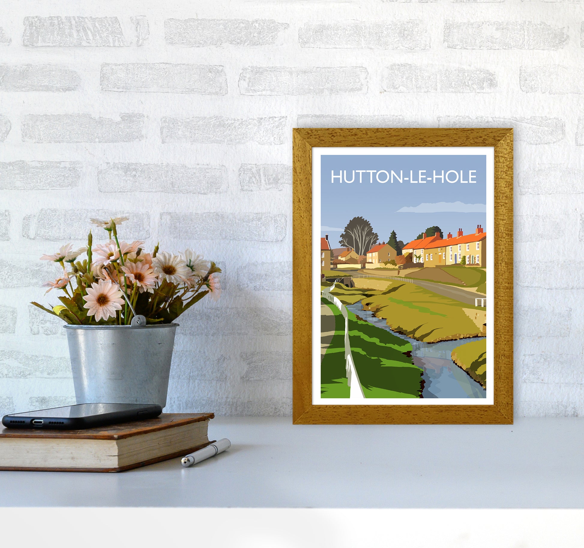 Hutton-Le-Hole Portrait Art Print by Richard O'Neill A4 Print Only