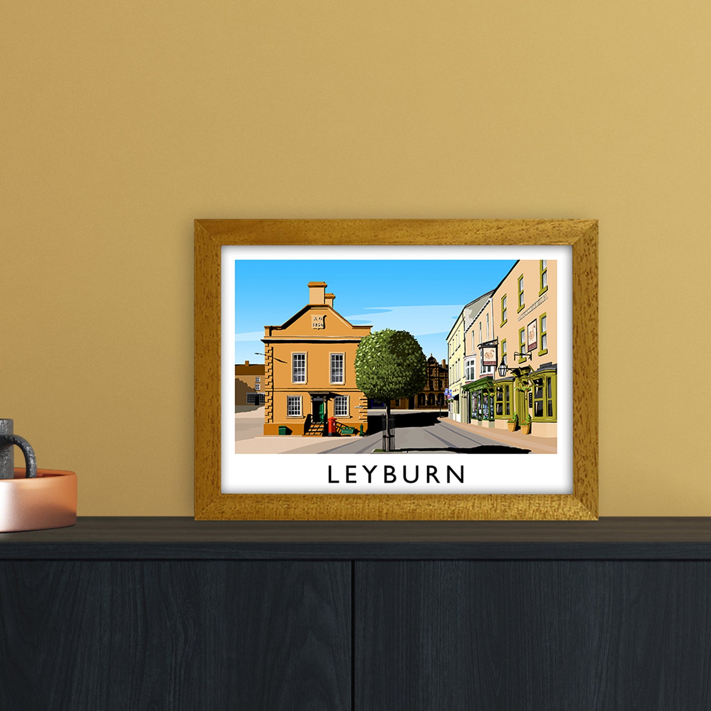 Leyburn 3 Travel Art Print by Richard O'Neill A4 Print Only