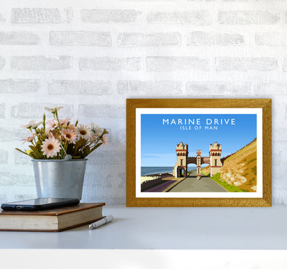 Marine Drive Travel Art Print by Richard O'Neill A4 Print Only