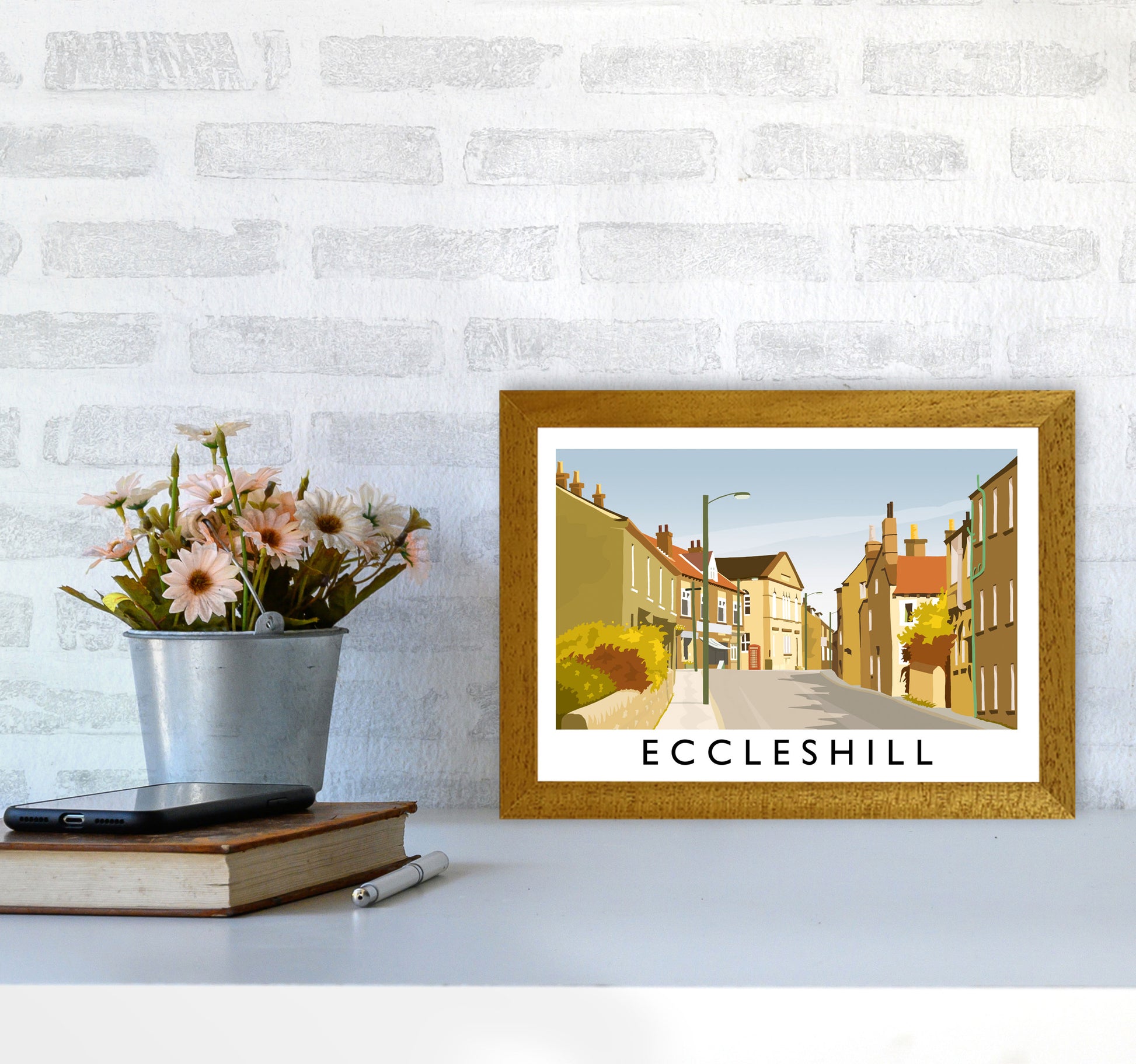 Eccleshill Travel Art Print by Richard O'Neill A4 Print Only